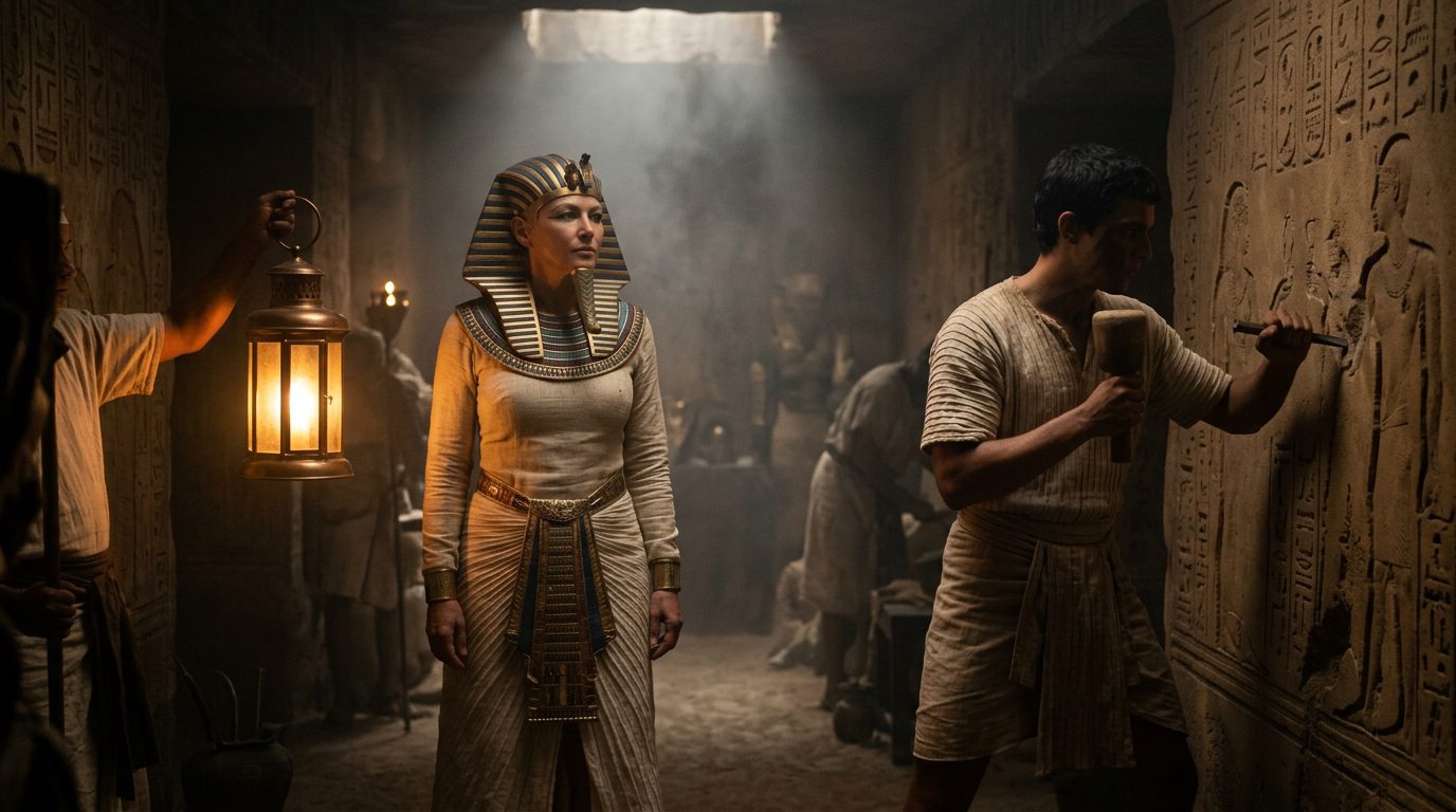 Hatshepsut - The Female King Erased by Her Stepson - Historical illustration
