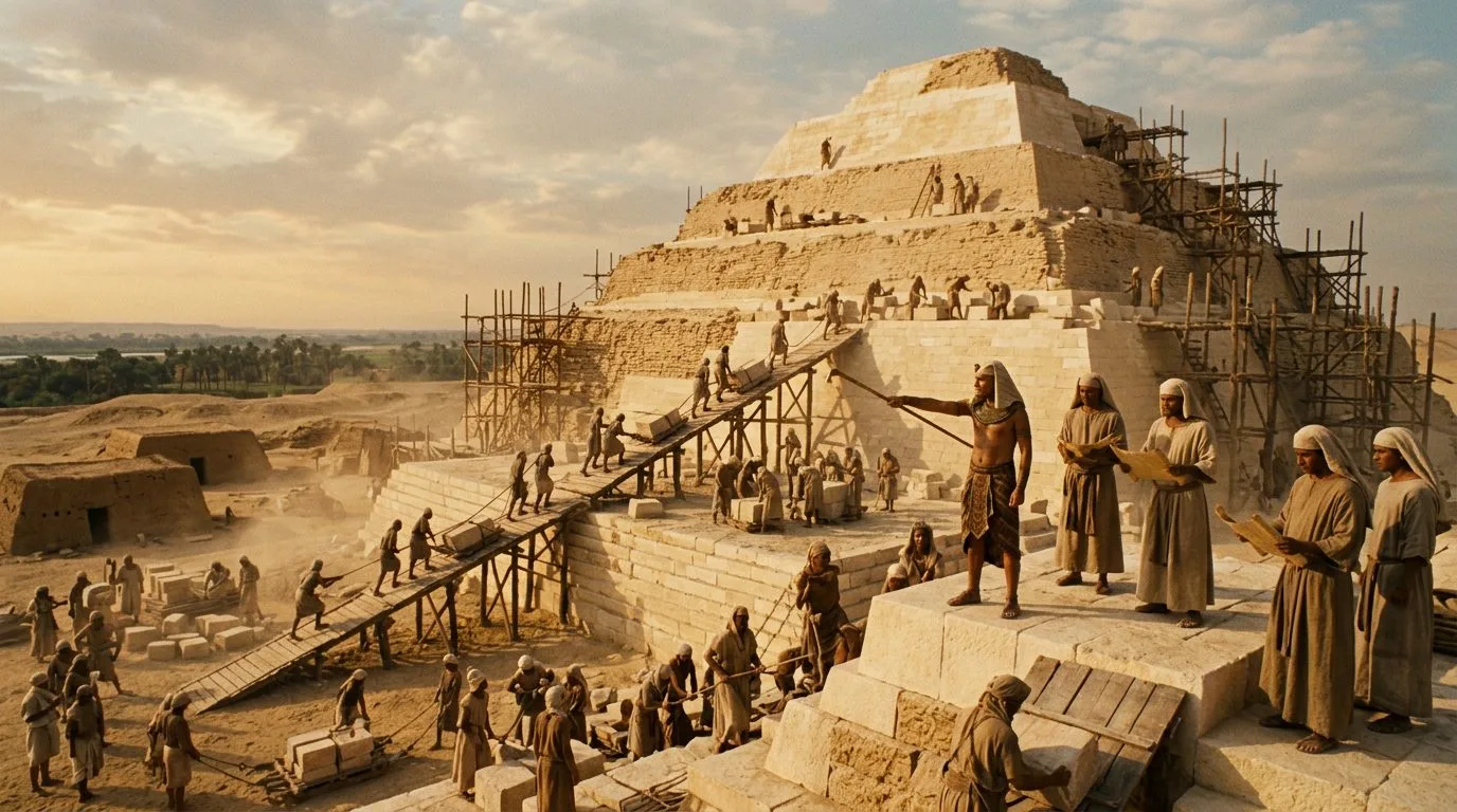 Imhotep Built the First Pyramid Using Pure Innovation - Historical illustration