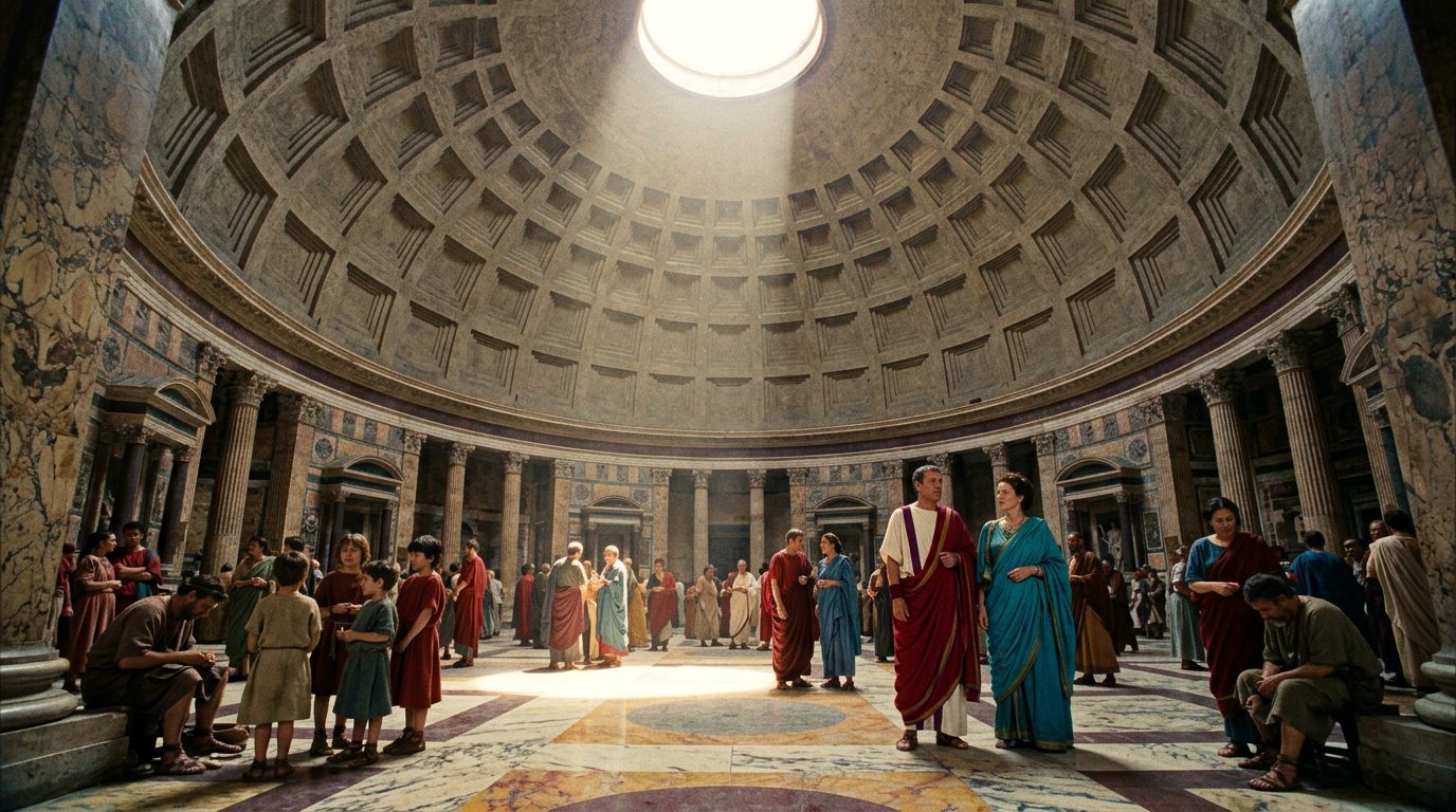 The Pantheon’s Impossible Concrete Dome - Historical illustration