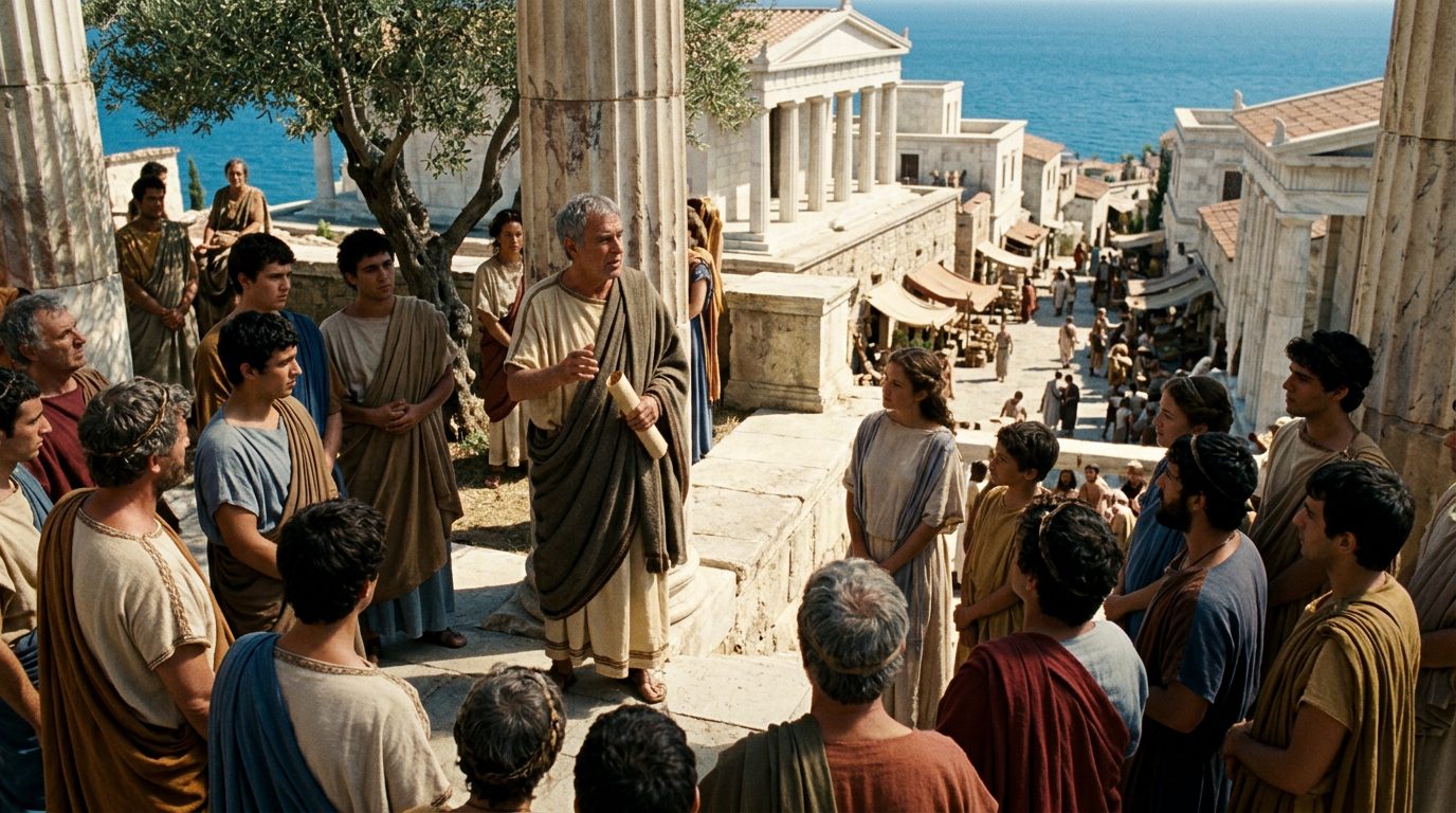 Hippocrates Rejected Divine Disease Theory in 400 BCE - Historical illustration