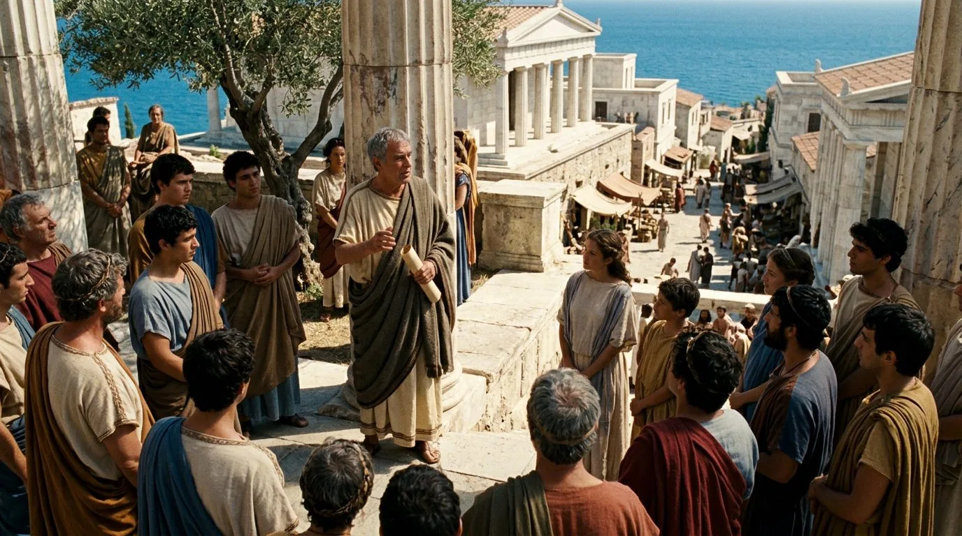 Hippocrates Rejected Divine Disease Theory in 400 BCE - Historical illustration