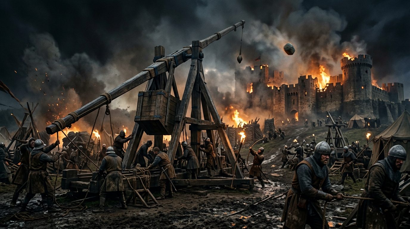 The Trebuchet: Engineering’s Answer to Castle Walls - Historical illustration
