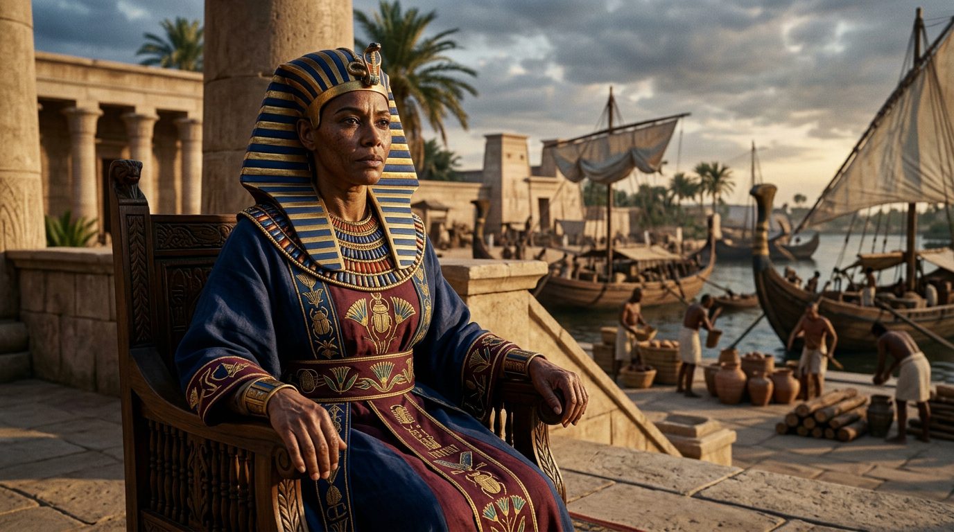 Hatshepsut of Egypt - The Pharaoh Who Built Prosperity Through Trade - Historical illustration