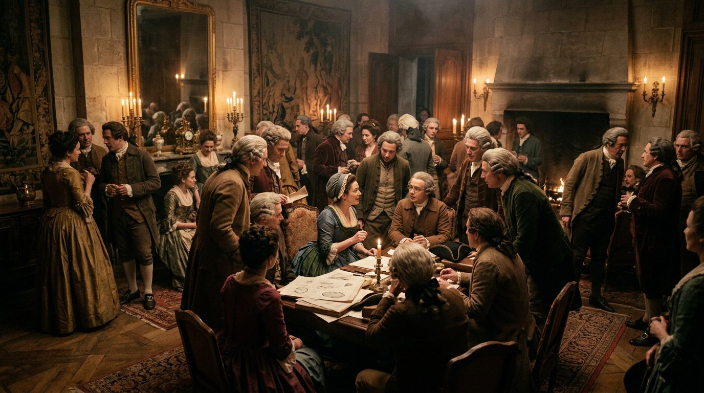 Julie de Lespinasse’s Salon: Where Mathematics Met Revolution - Historical illustration