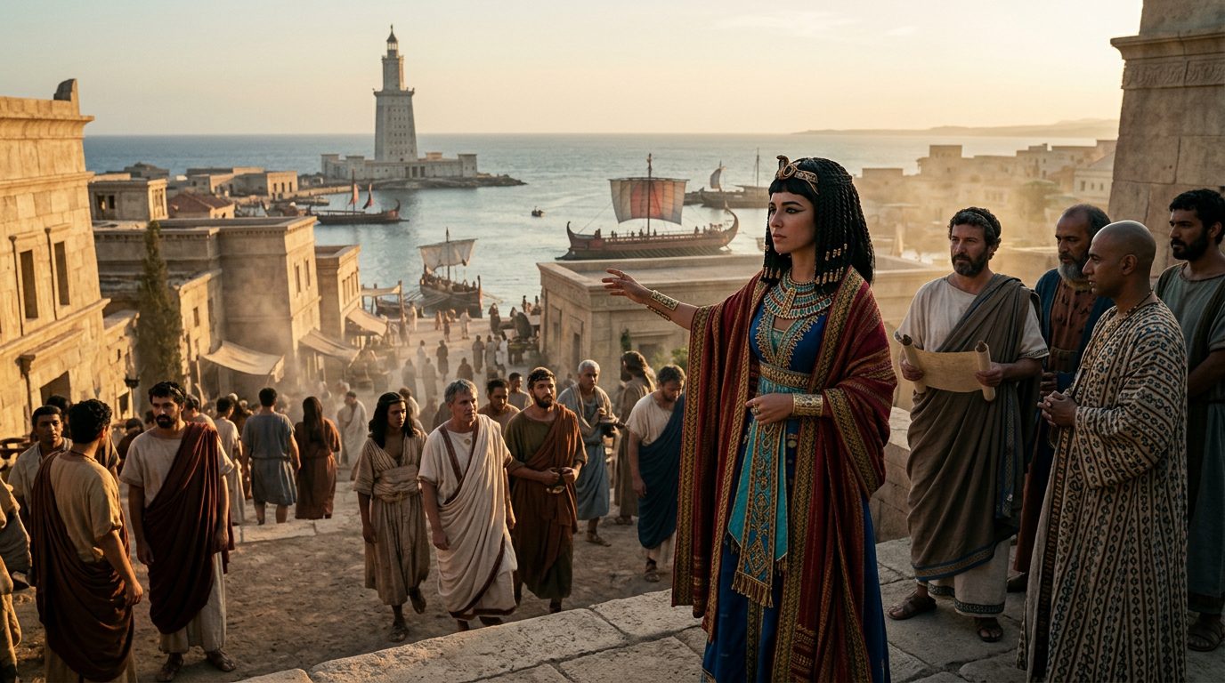Cleopatra VII Spoke Nine Languages and Nearly Conquered Rome - Historical illustration