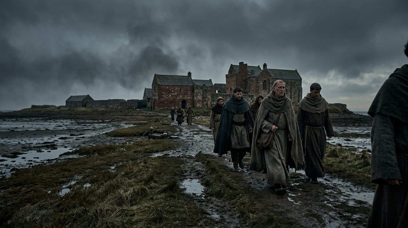 Lindisfarne: Where Celtic and Roman Traditions Merged - Historical illustration