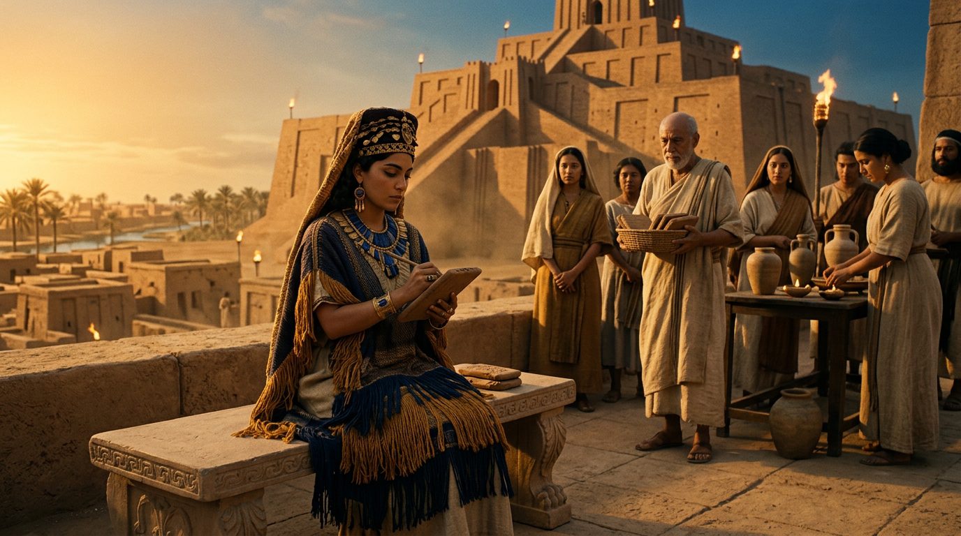 Enheduanna - Humanity’s First Named Author - Historical illustration