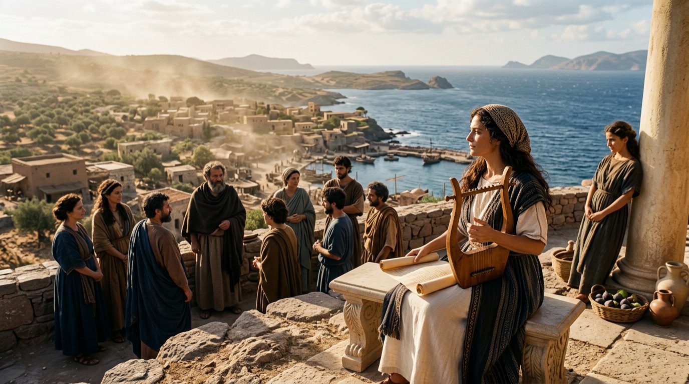 Sappho: The Tenth Muse of Ancient Greece - Historical illustration