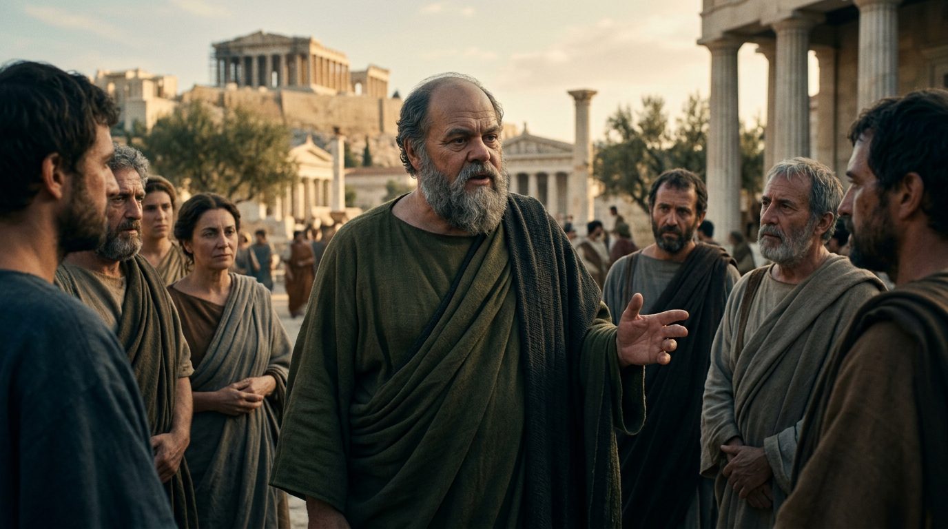 Socrates Invented Critical Thinking in Ancient Athens - Historical illustration