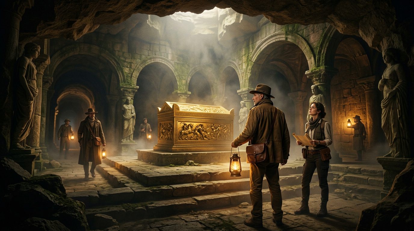 Alexander the Great’s Tomb Beneath Alexandria’s Streets - Historical illustration