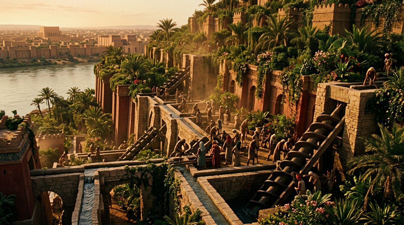 Babylon’s Hanging Gardens Required Water Engineering Beyond Its Era - Historical illustration