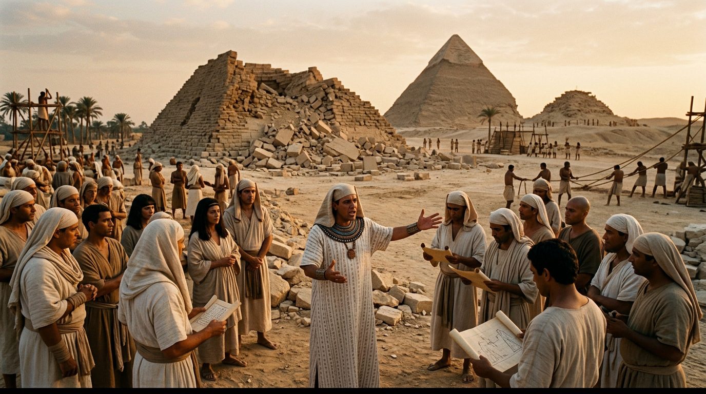 Sneferu Built Four Pyramids Because He Kept Getting It Wrong - Historical illustration