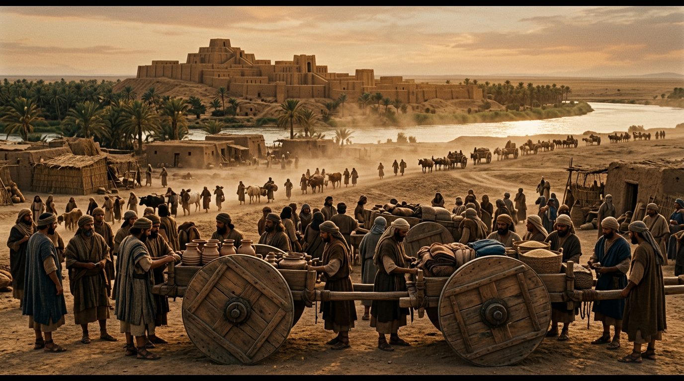 The Wheel: Mesopotamia’s 3500 BCE Transportation Revolution - Historical illustration