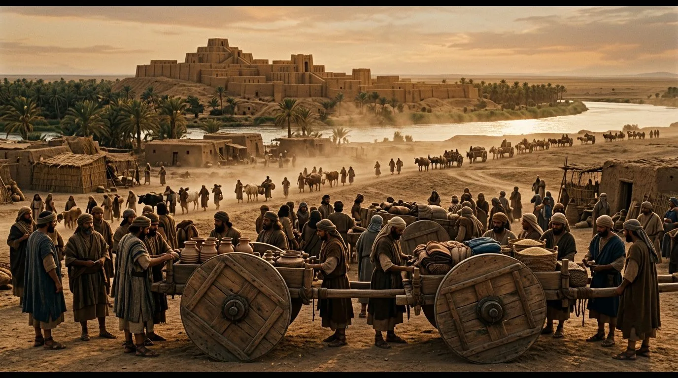 The Wheel: Mesopotamia’s 3500 BCE Transportation Revolution - Historical illustration