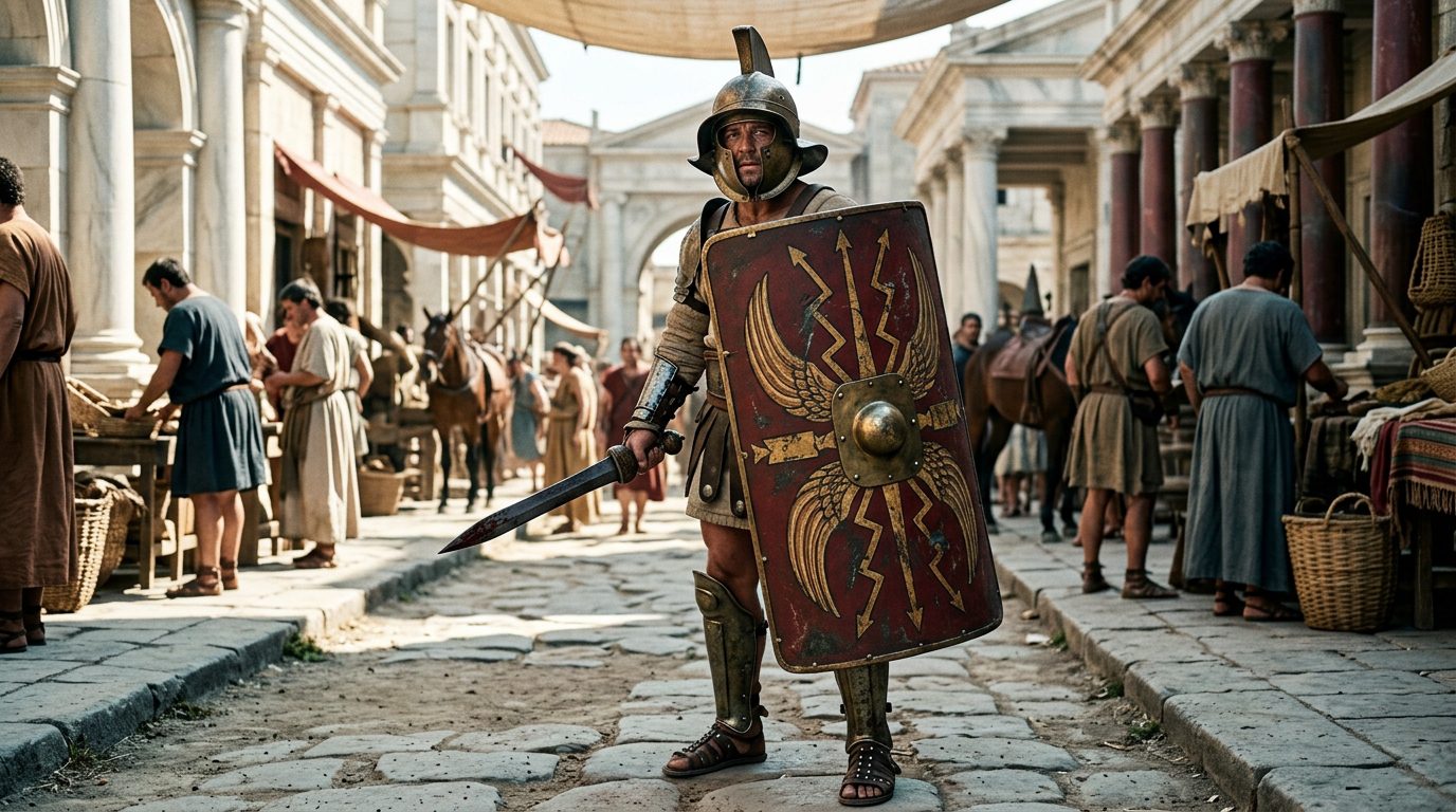 Secutor’s Gladius and Scutum: Purpose-Built Net Hunter - Historical illustration