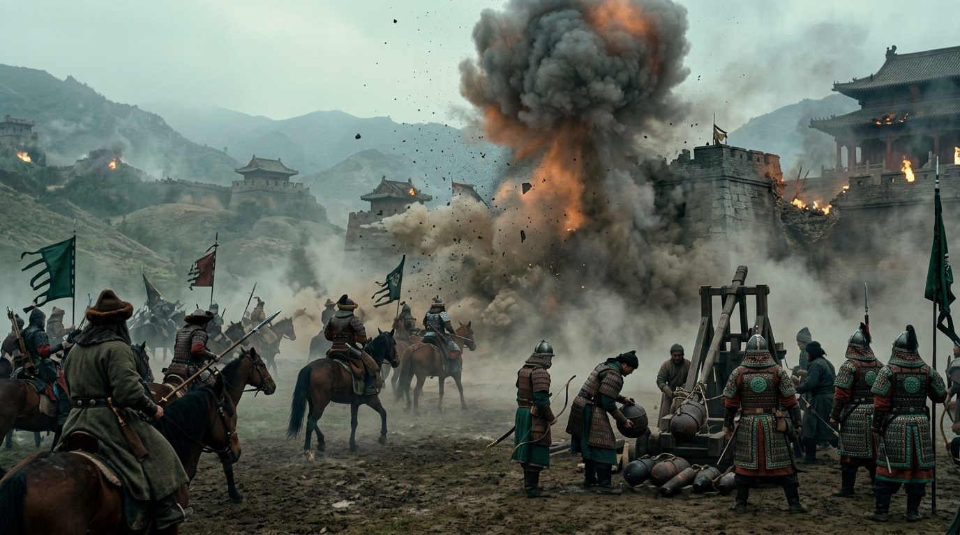 Chinese Gunpowder Weapons Created Explosive Chaos - Historical illustration