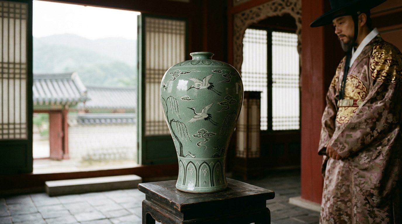 Maebyeong Vase That Defined Royal Ceremony - Historical illustration