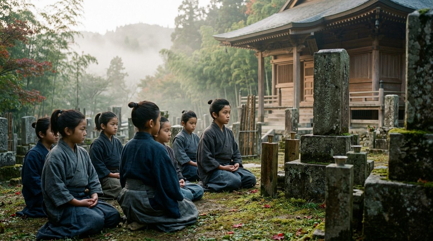 Yu (Courage) - Training to Welcome Death From Age Seven - Historical illustration