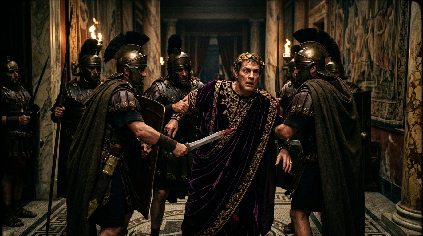 Caligula: Assassinated by His Own Guards - Historical illustration