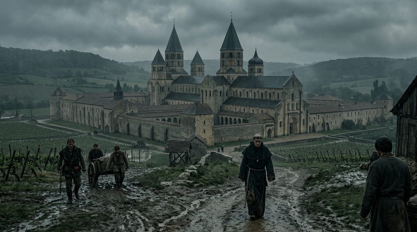 Cluny Abbey: Medieval Europe’s Powerhouse - Historical illustration