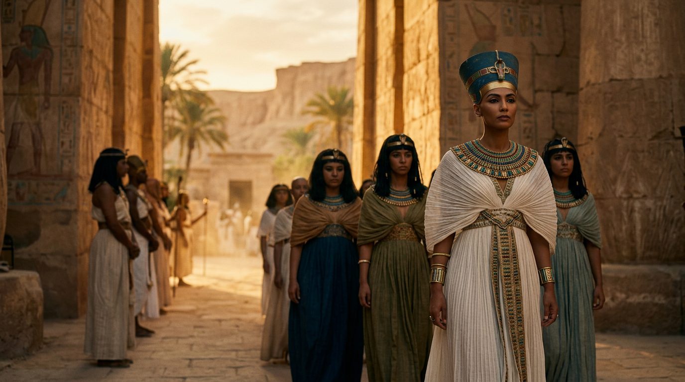 Nefertiti - The Beautiful Queen Who May Have Ruled Egypt - Historical illustration