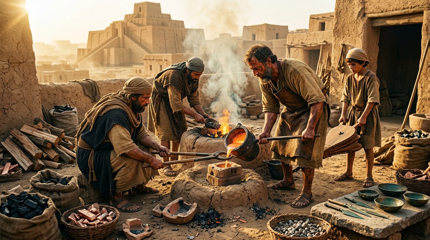 Bronze Metallurgy: The Alloy That Defined an Era - Historical illustration
