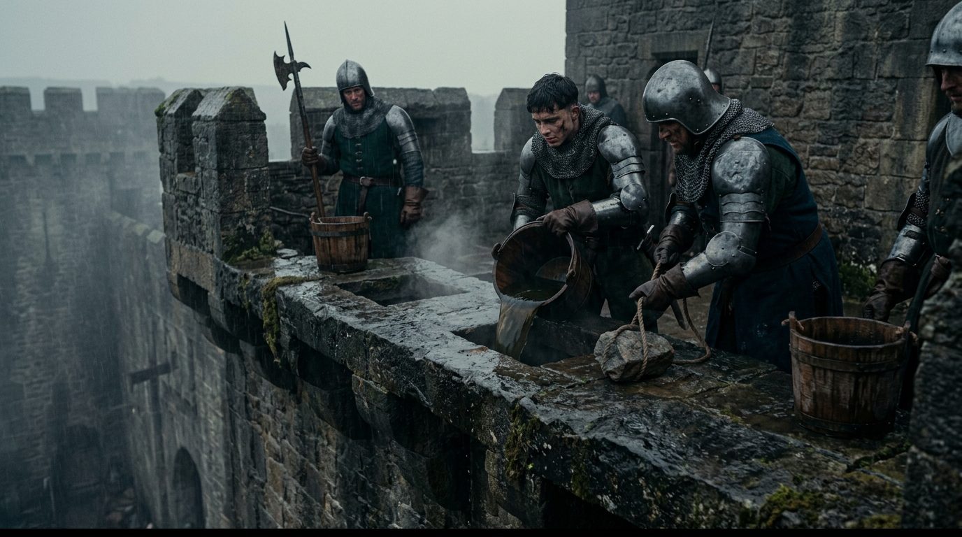 Machicolations Turned Gatehouse Defense Into Science - Historical illustration