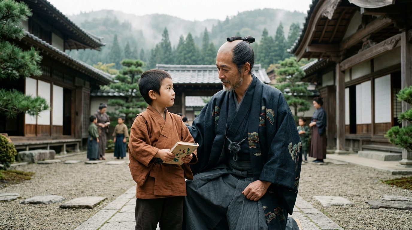 Jin (Benevolence) - Why Samurai Built Schools and Orphanages - Historical illustration