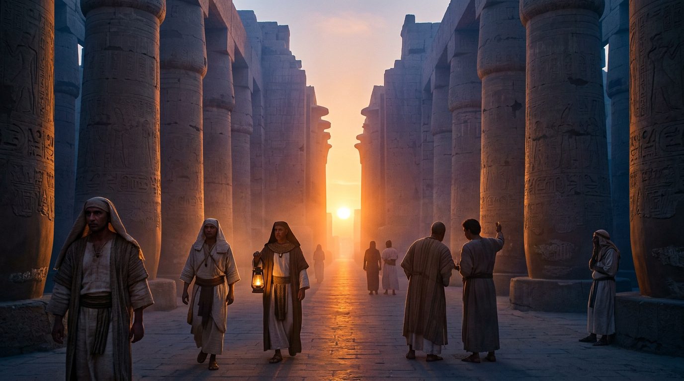 Karnak’s Great Axis Points to Rebirth - Historical illustration