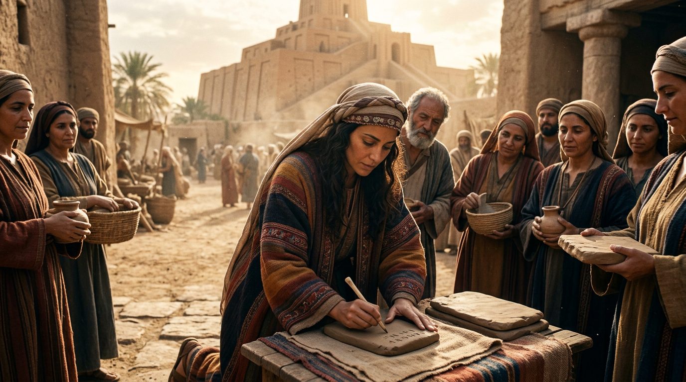 Enheduanna Wrote Humanity’s First Signed Poetry 4,300 Years Ago - Historical illustration