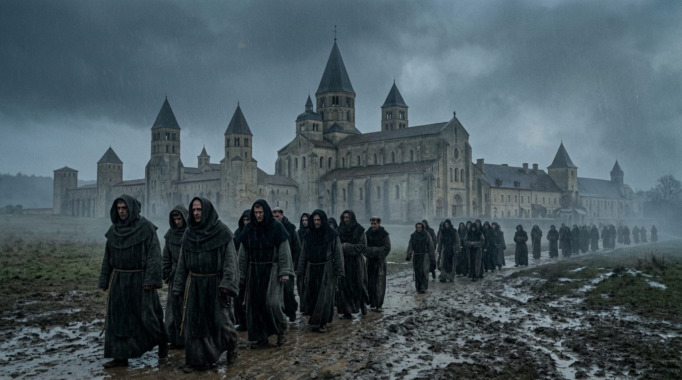Cluny Abbey: The Medieval Empire of 10,000 Monks - Historical illustration