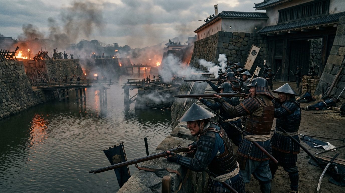 Japanese Castle Moats: The Triple-Water Defense That Never Failed - Historical illustration