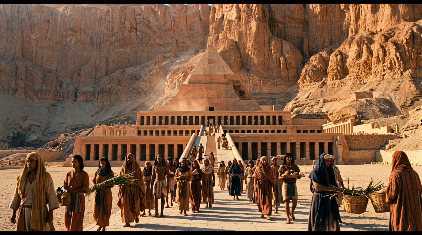 Mentuhotep II Built a Temple That Looks Like No Other in Egypt - Historical illustration