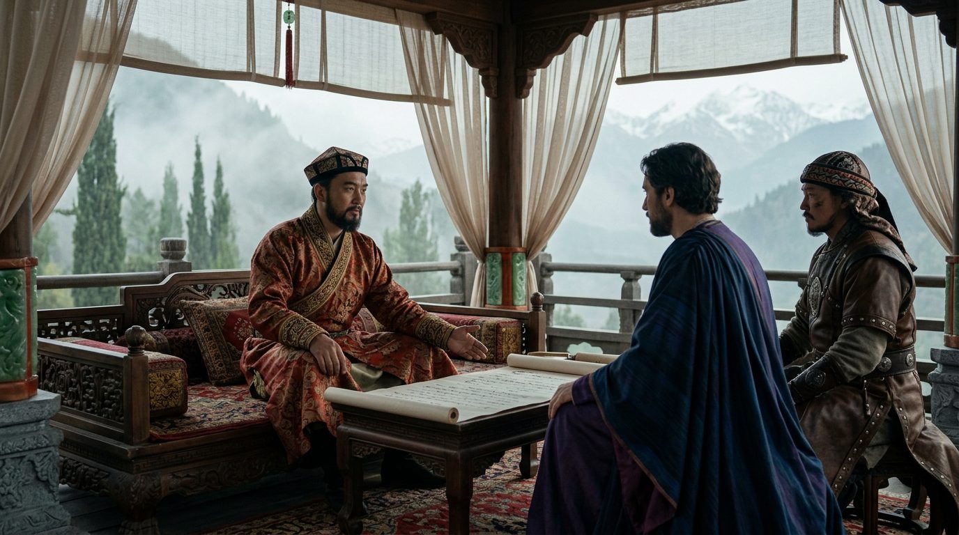 Wirkak: The Diplomat Who Brokered East-West Silk Treaties - Historical illustration