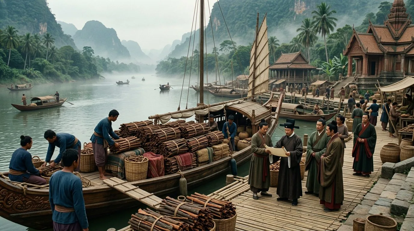 Khmer Cinnamon Routes Fed China’s Imperial Court for Centuries - Historical illustration