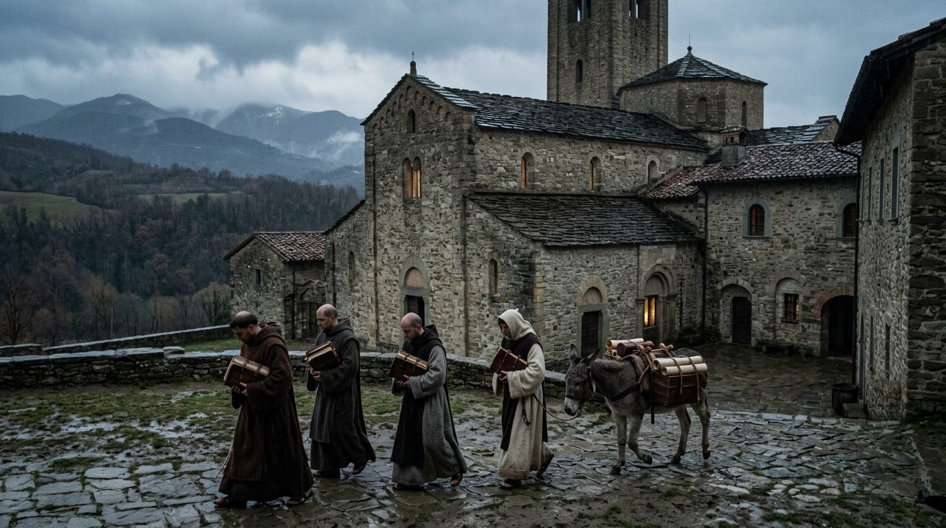 Bobbio Abbey: Italy’s Manuscript Treasure Vault - Historical illustration