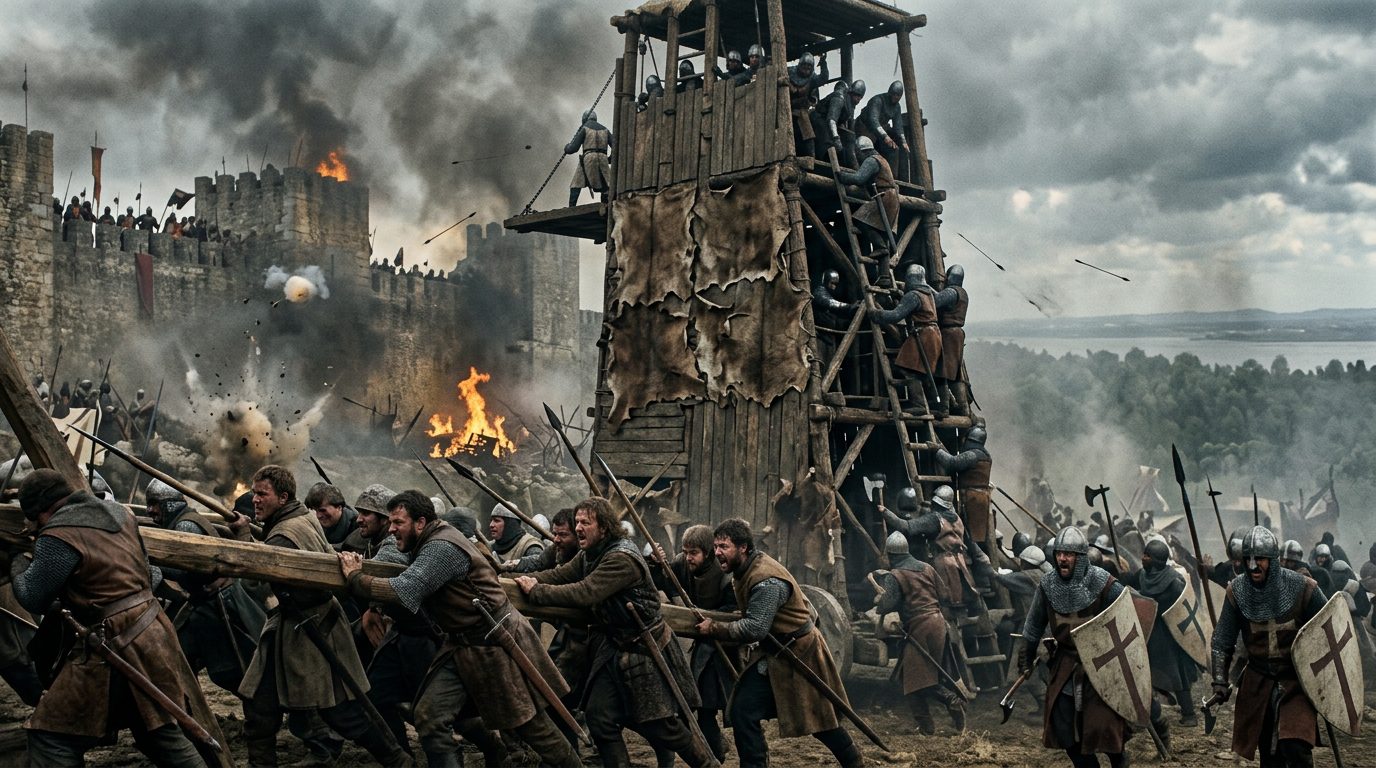 The Siege Tower: Moving Fortresses of Death - Historical illustration