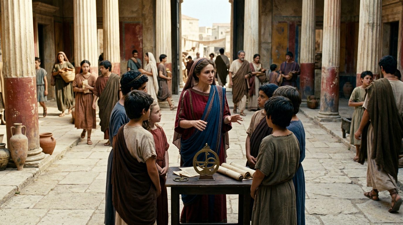 Hypatia of Alexandria - Philosopher and Mathematician - Historical illustration