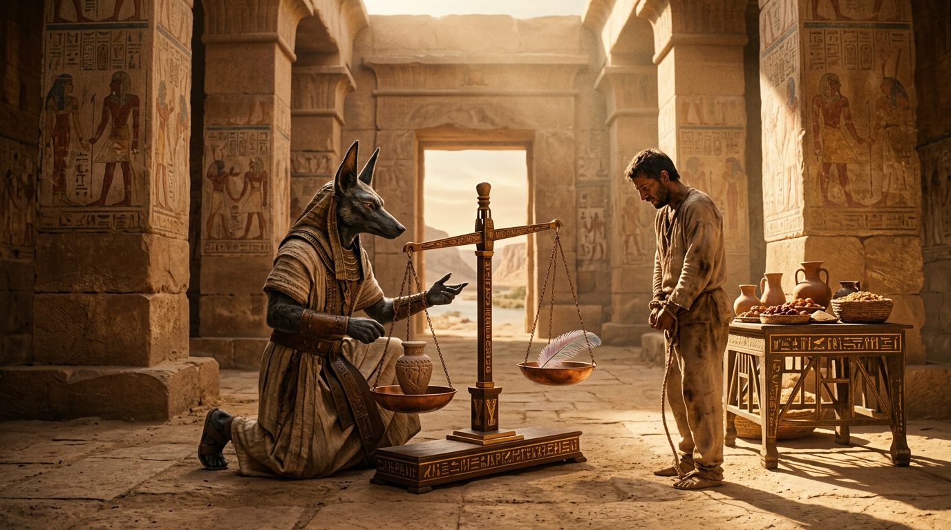 Anubis’s Judgment of the Unworthy - Historical illustration