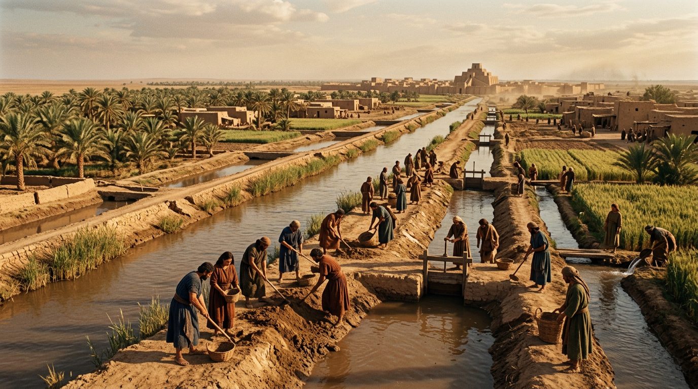 Irrigation Canals: Engineering That Fed Empires - Historical illustration