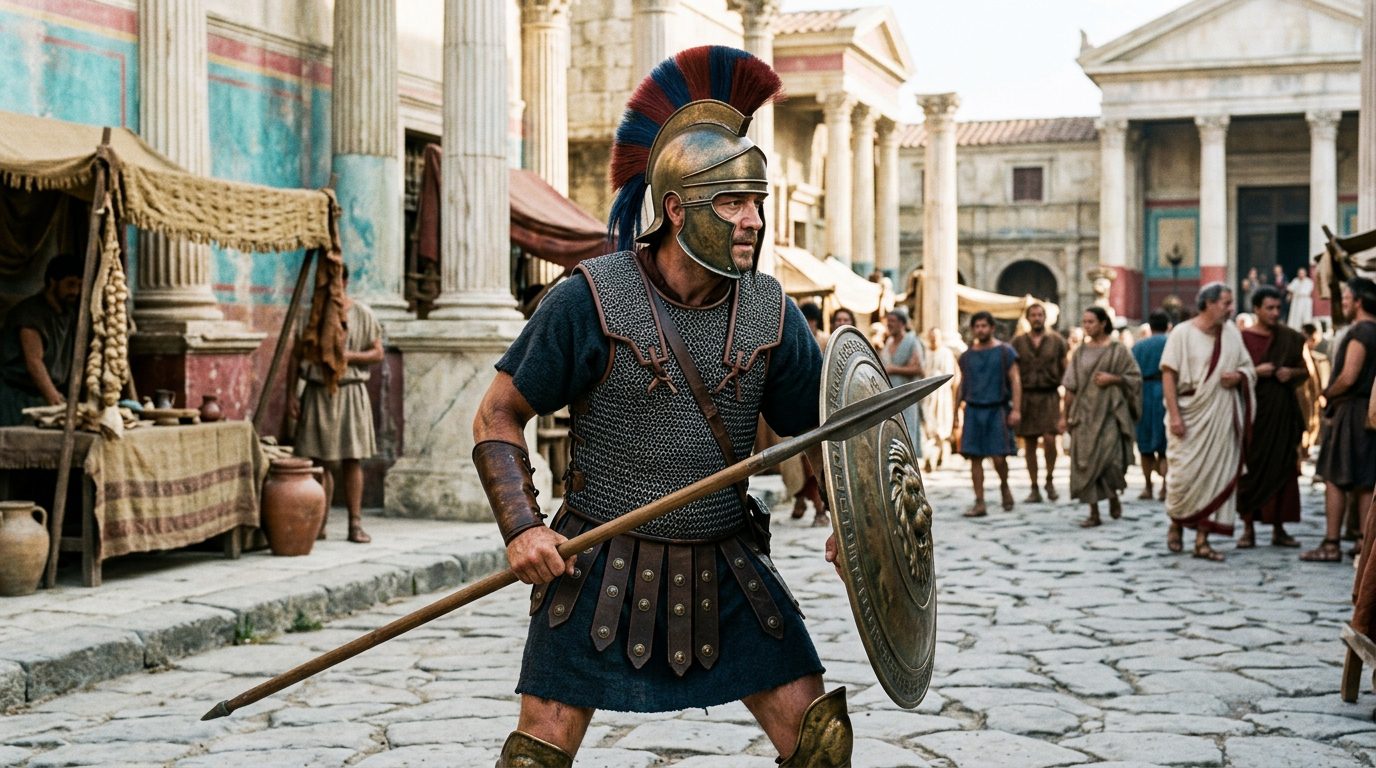 Hoplomachus Spear and Parma: Greek Warrior Reborn - Historical illustration