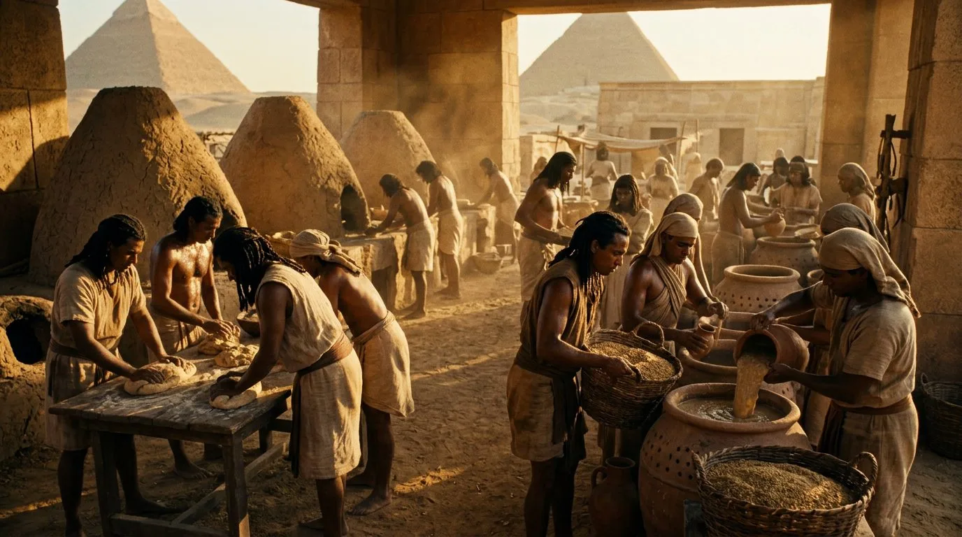 Beer Brewing Operations Served as Currency and Calories - Historical illustration