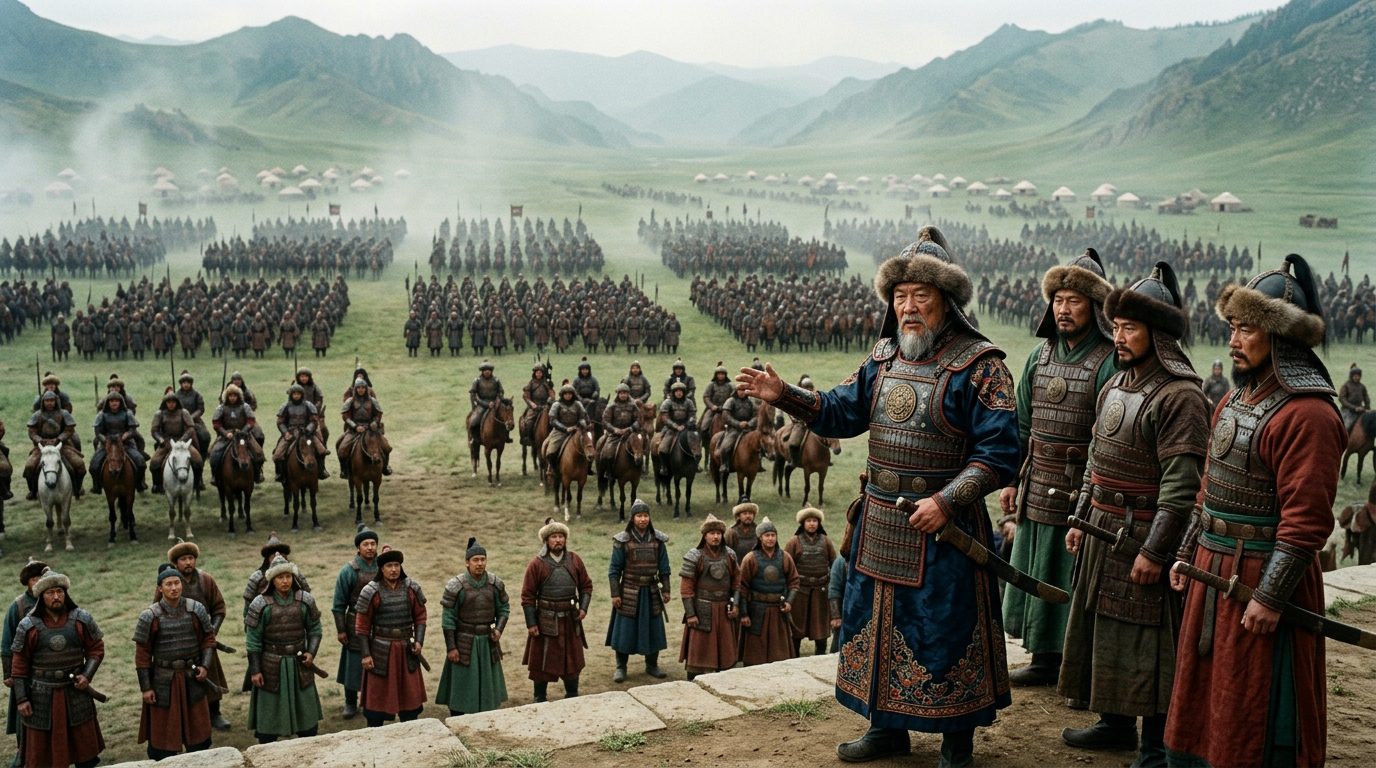 Decimal Organization: Command Structure of 10,000-Man Tumens - Historical illustration