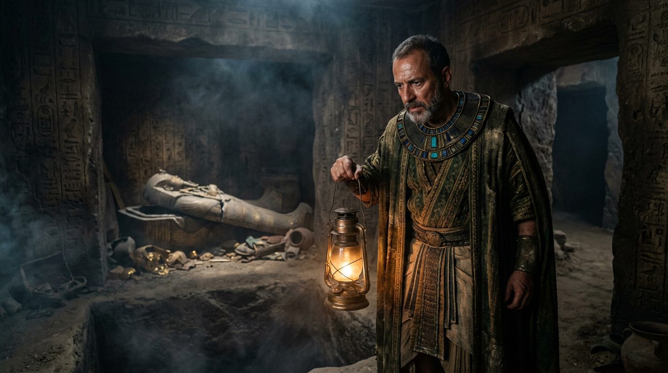 Ay - The Vizier Whose Tomb Was Stolen - Historical illustration