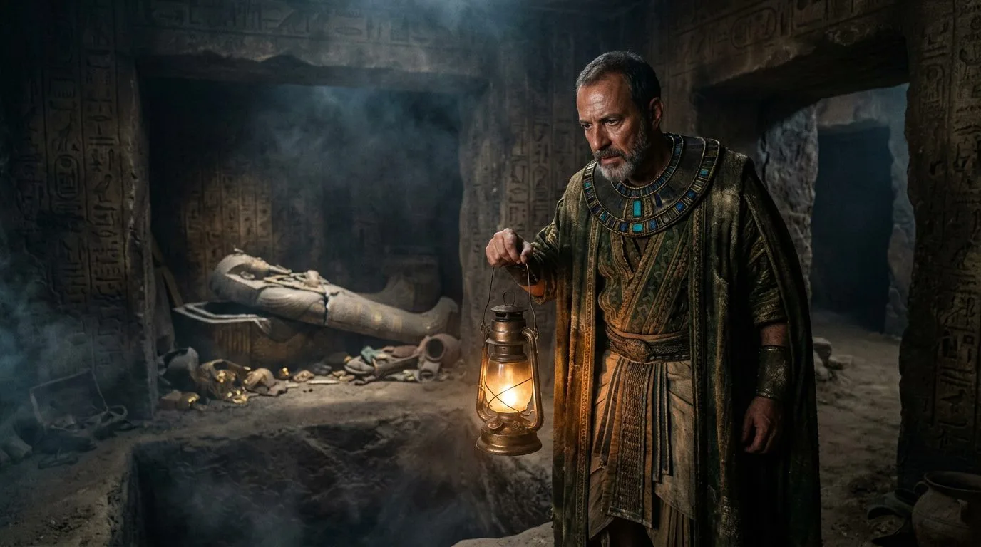 Ay - The Vizier Whose Tomb Was Stolen - Historical illustration
