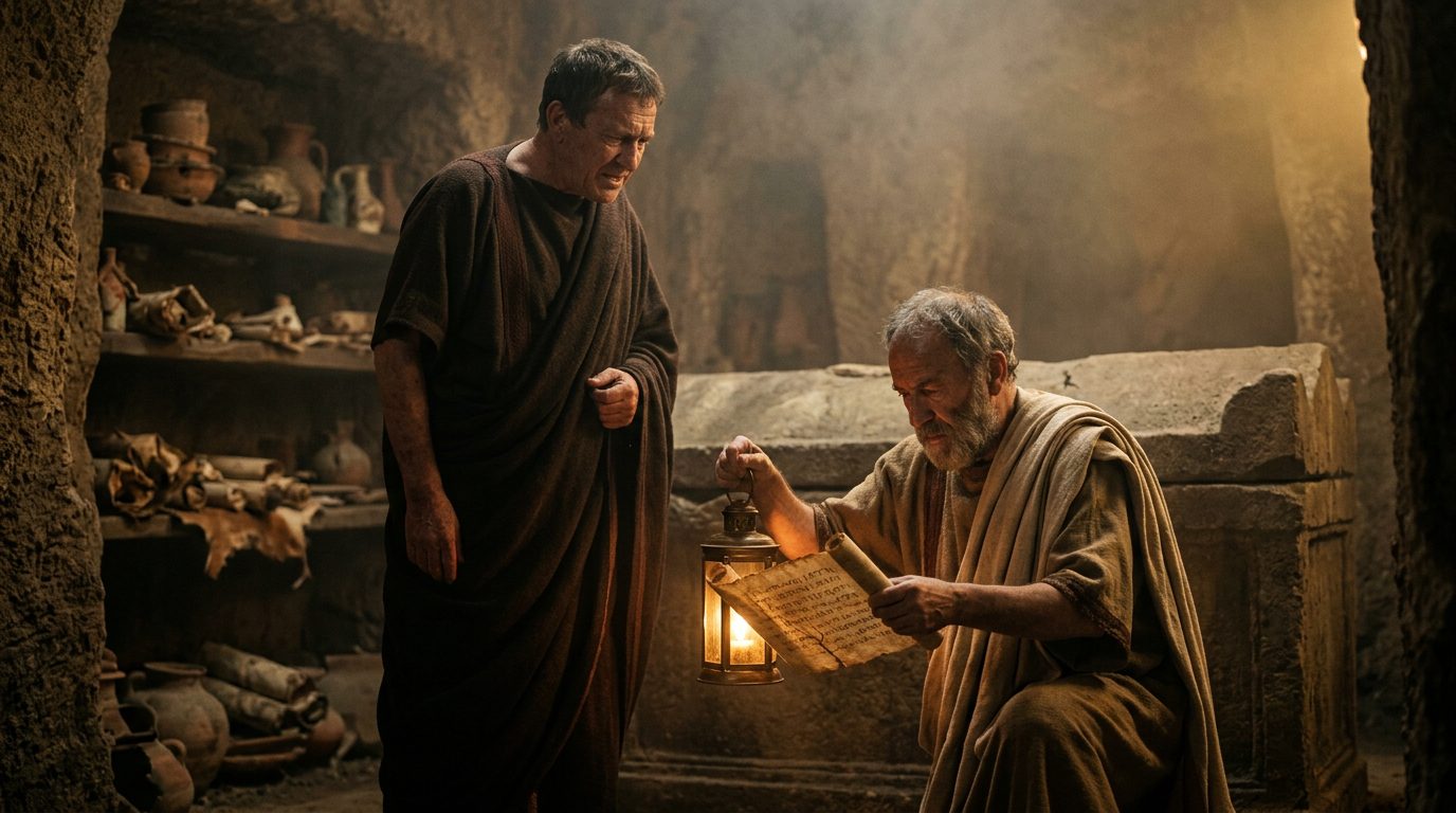 Etruscan Priestly Texts Existed Only in Roman Contempt - Historical illustration