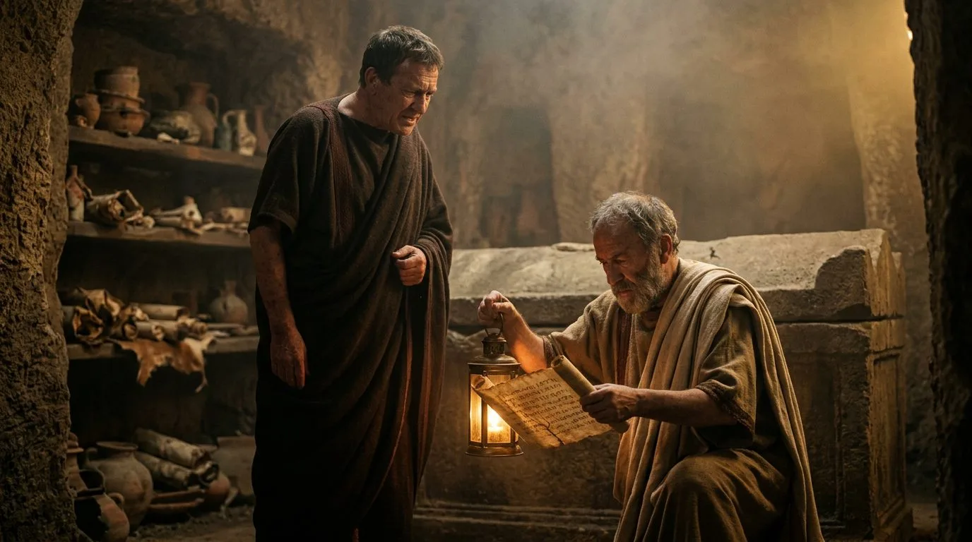 Etruscan Priestly Texts Existed Only in Roman Contempt - Historical illustration