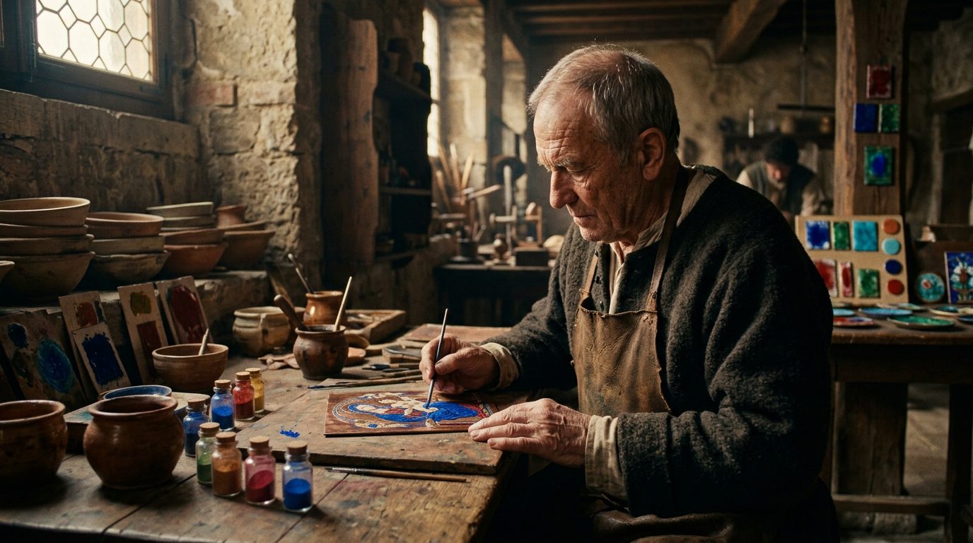 Enamel Pigments That Time Cannot Fade - Historical illustration