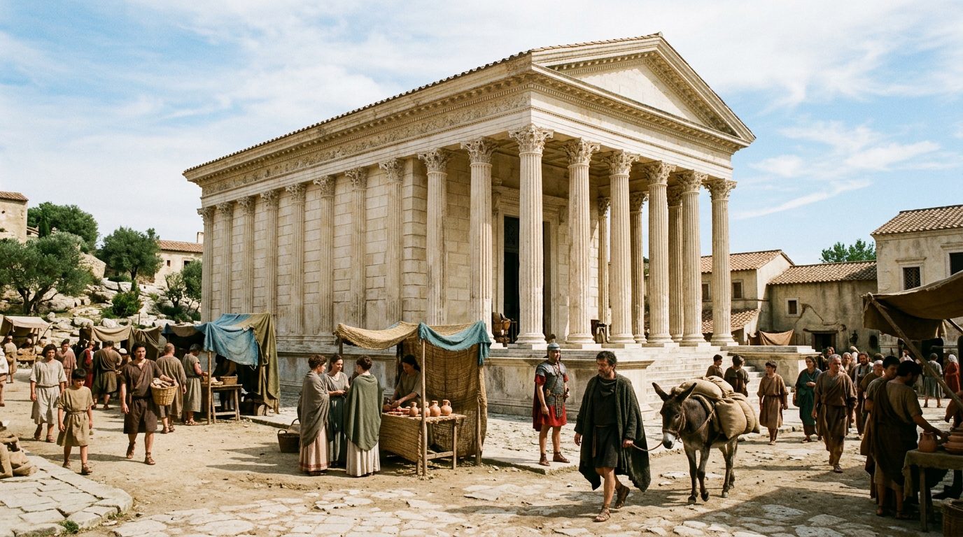 Maison Carrée’s Perfect Proportions - Historical illustration