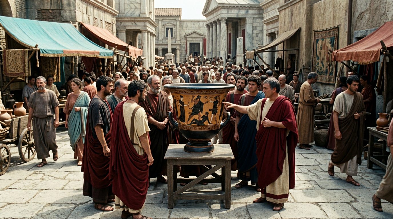 The Niobid Krater Attempted Three-Dimensional Perspective - Historical illustration